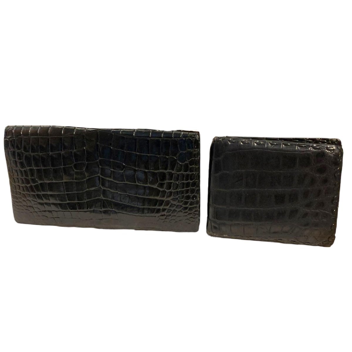 JRAタグ付き クロコ 2点セット 財布 黒色