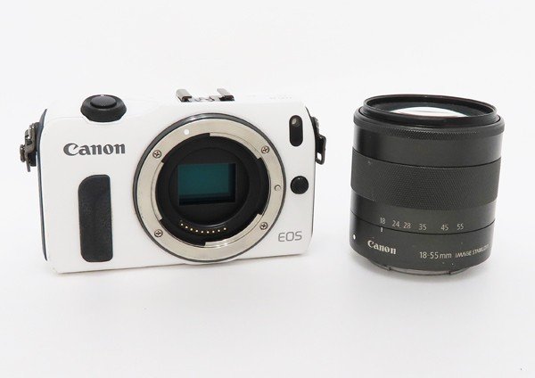 【赤字超特価，2025】 Canon キヤノン EOS M EF-M 18-55 IS STM レンズキット ミラーレス一眼カメラ ホワイト(キヤノン)｜売買されたオークション情報、yahooの商品情報をアーカイブ公開 - オークファン キヤノン