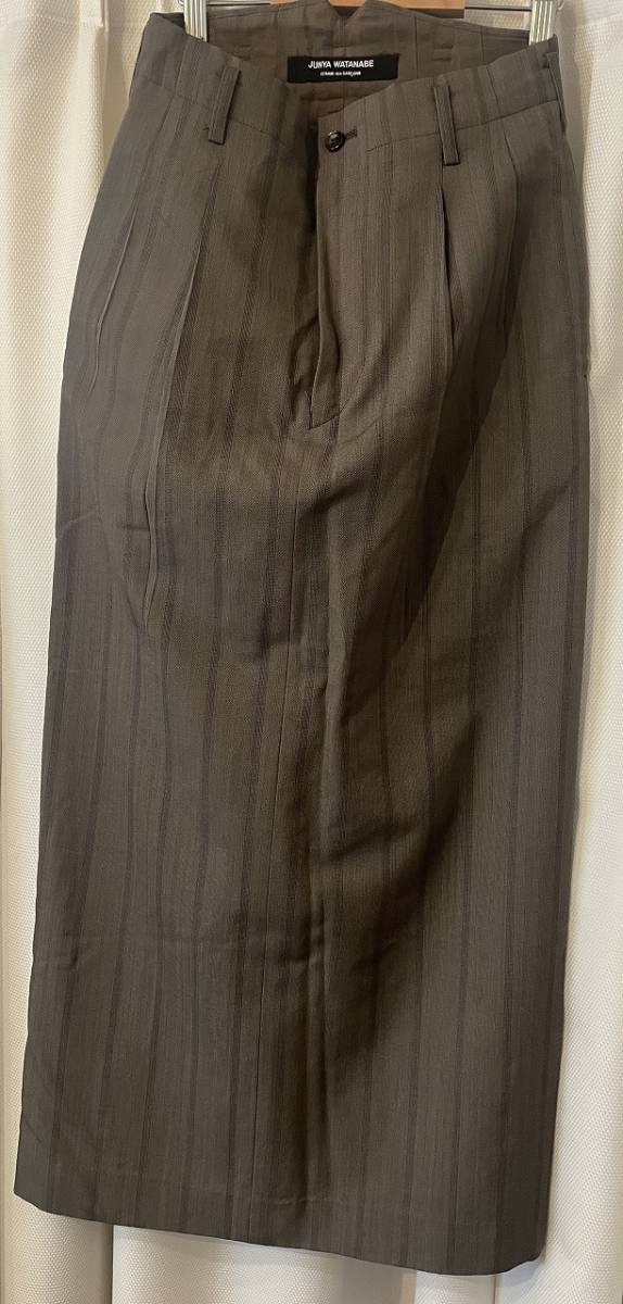 ジュンヤワタナベ ダークグレー ストライプ タイトスカート