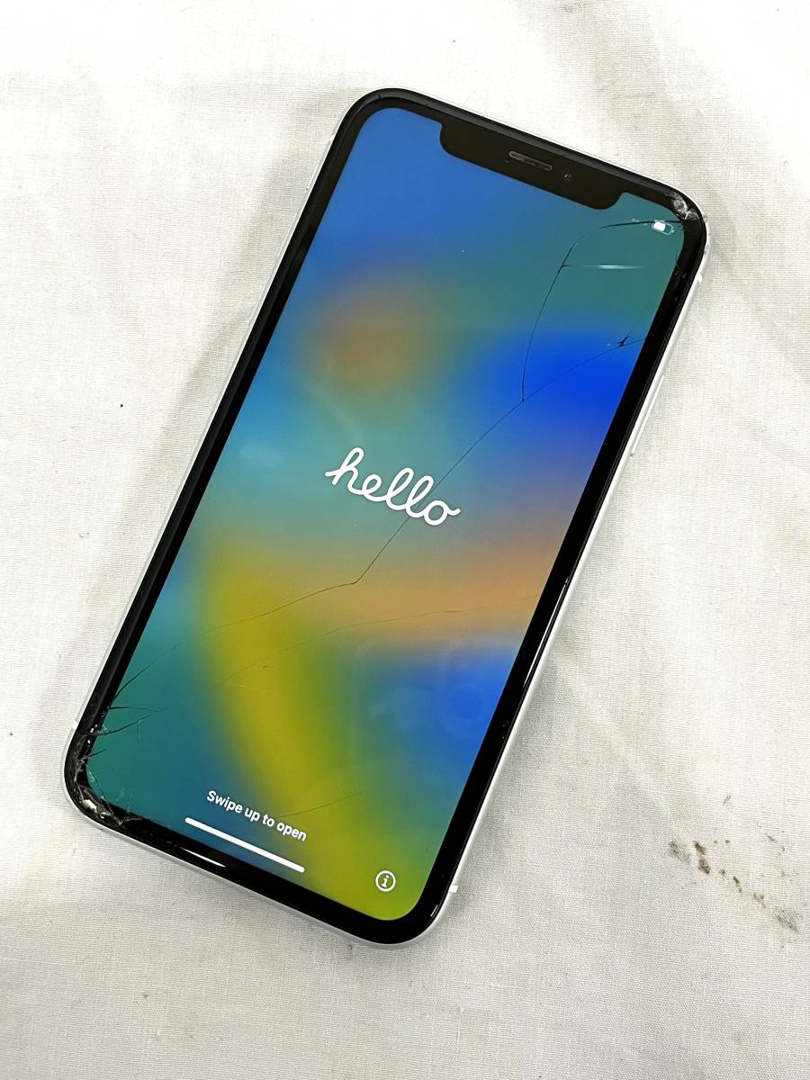 ◎〒【難あり】Apple アップル iPhone XR A2106 128GB アイフォン テンアール スマホ スマートフォン 携帯電話 初期化済(19-6-10)〒