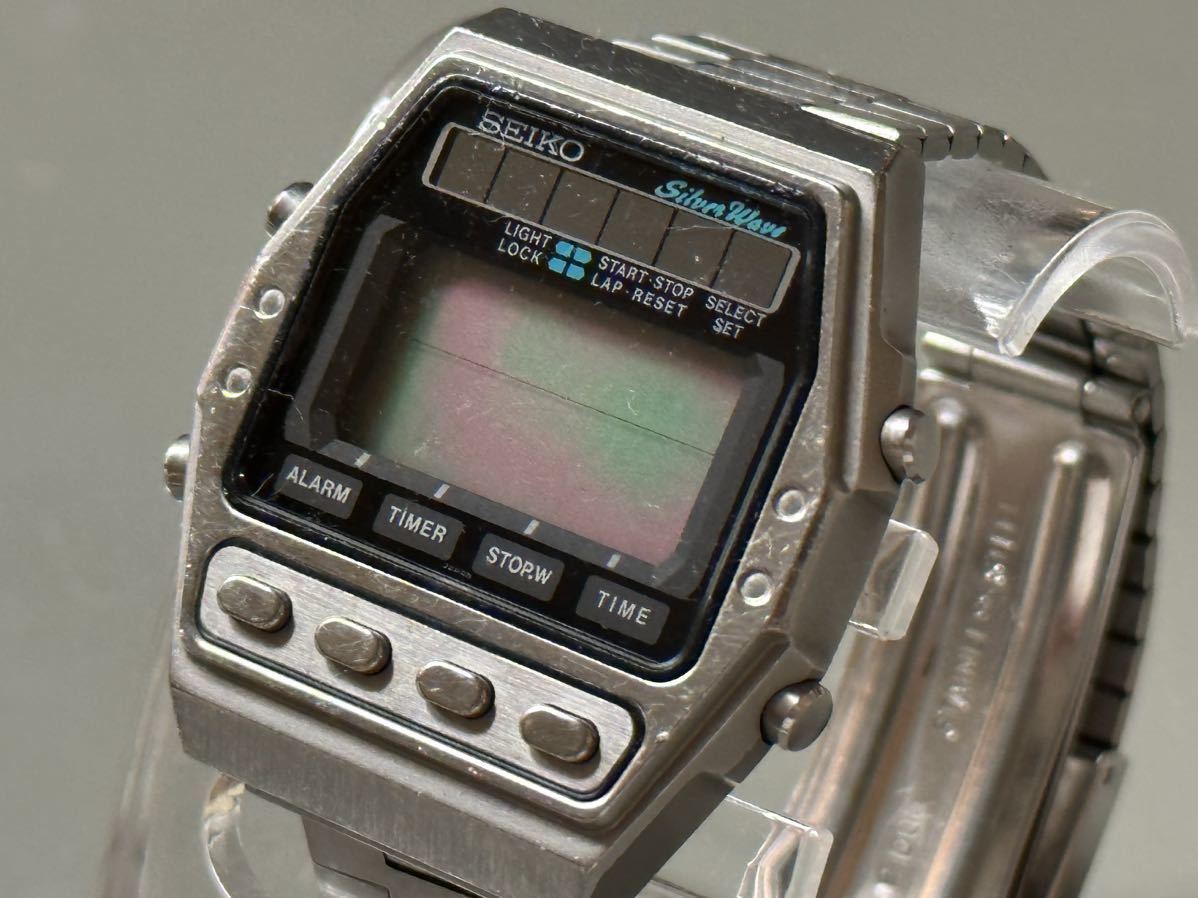 1円～◆SEIKO セイコー Silver Wave シルバーウェーブ A557-5010 クォーツ デジタル メンズ腕時計 