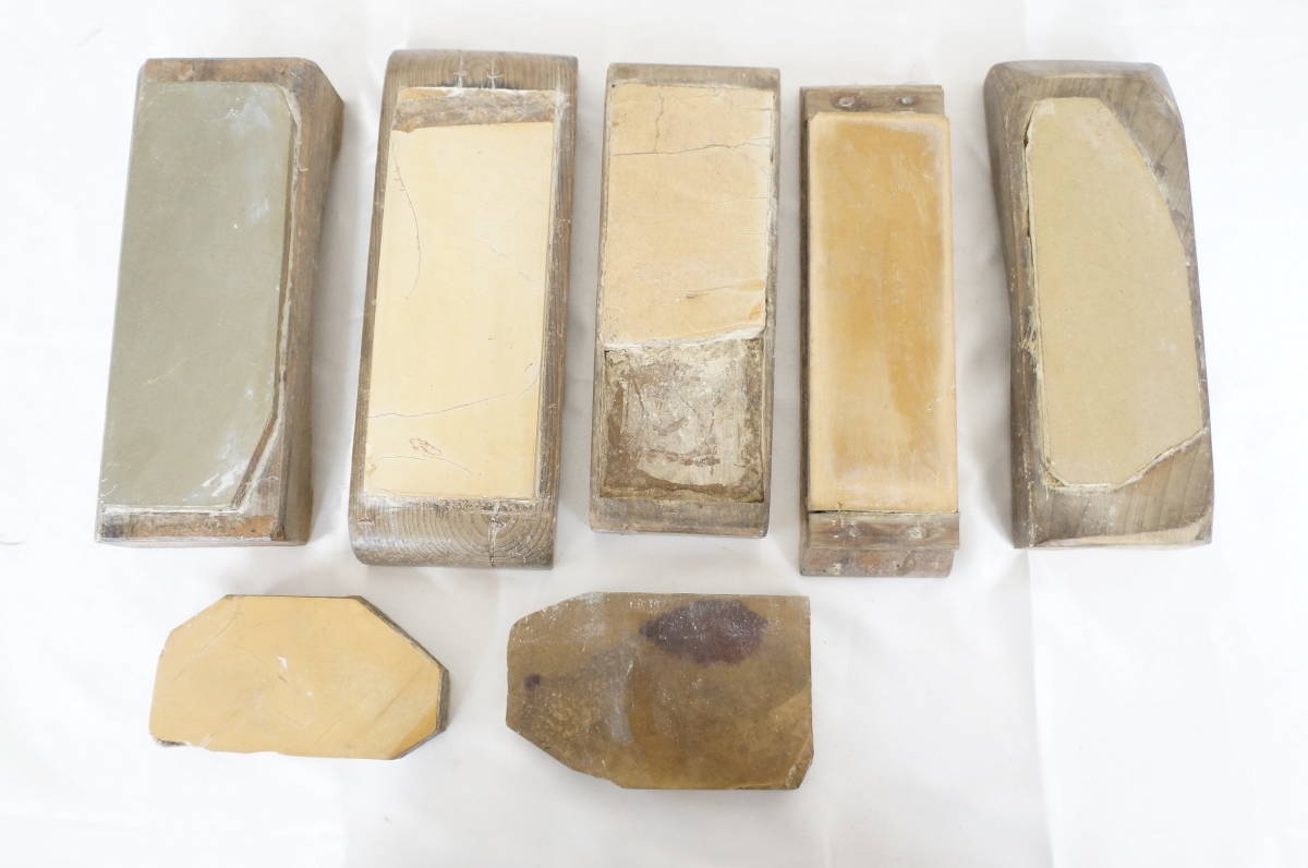 天然砥石 砥石 約7点 総重量:約4kg まとめてセット 大工道具 理容 床屋 7011108011