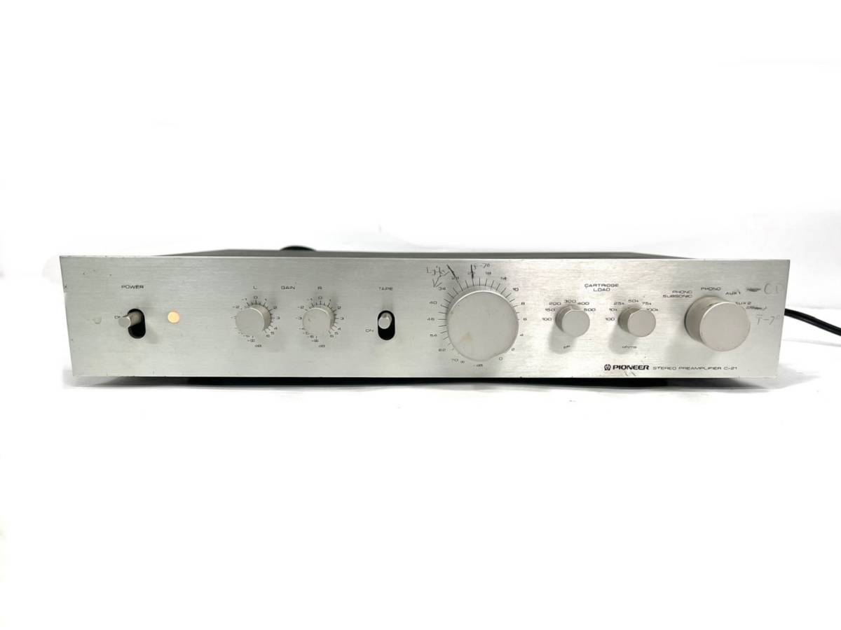 通電確認済】PIONEER/パイオニア C-21 ステレオプリアンプ オーディオ