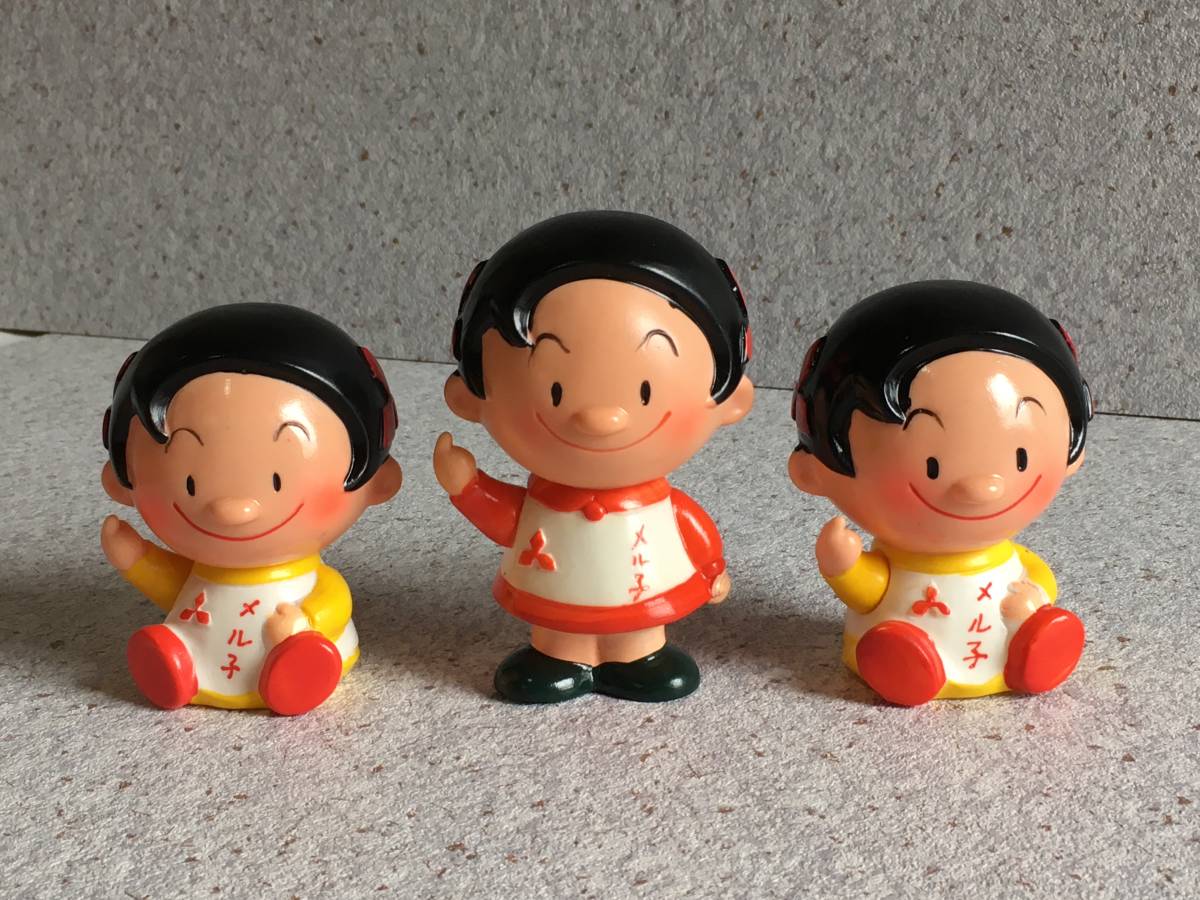 企業物　美品　三菱電気　メル子ちゃん　ソフビ　貯金箱　3体セット　昭和レトロ