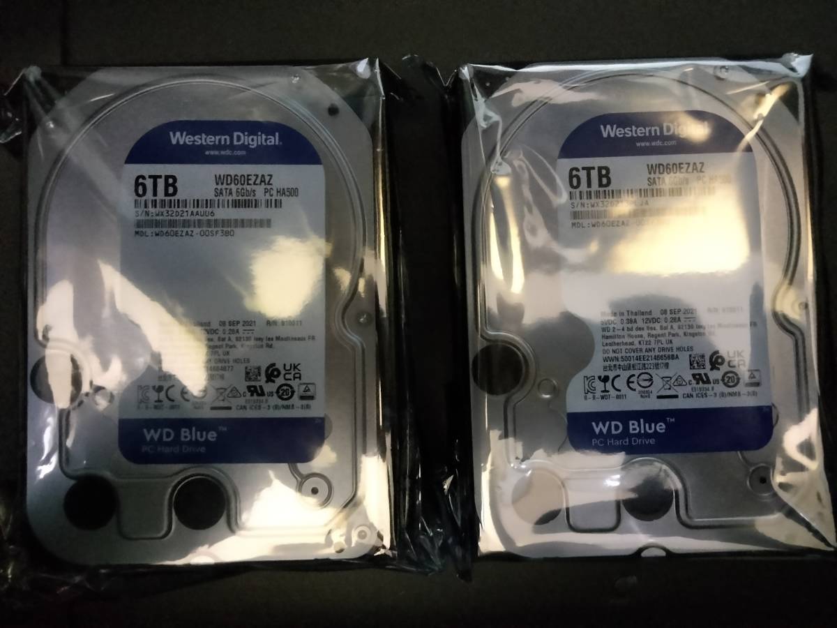 WD60EZAZ ２台(枚)で　新品未使用　
