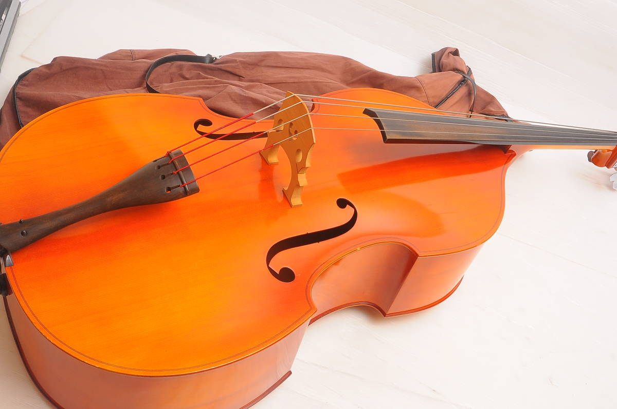 [MPM14]発送可 動作品 SUZUKI スズキ No.85 4/4 コントラバス ウッドベース Established 1887 in Nagoya Anno 1988 ソフトケース付き