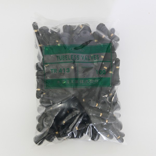 冬時期の欠品前に！送料無料！ 格安 新品 太平洋工業 製 （PACIFIC) TR413 チューブレス ゴムバルブ 100個 （100個ｘ1袋）日本製【5】
