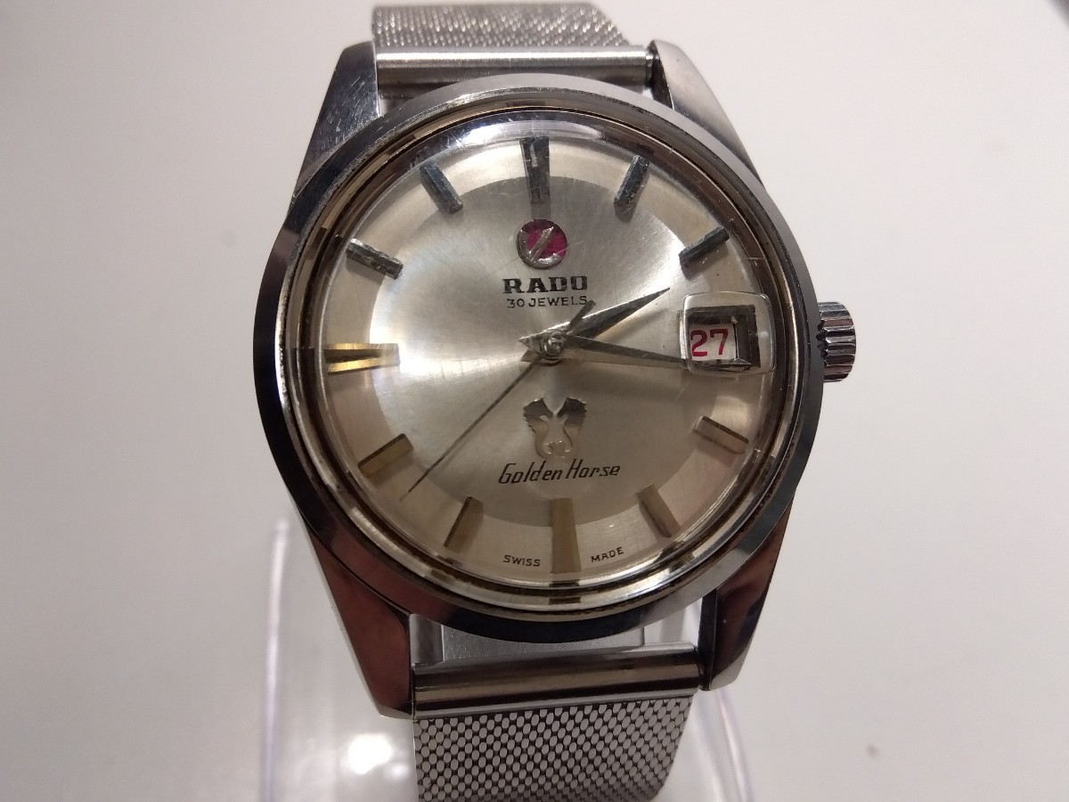動作品】 RADO ラドー Golden Horse ゴールデンホース Ref.11675/1 赤