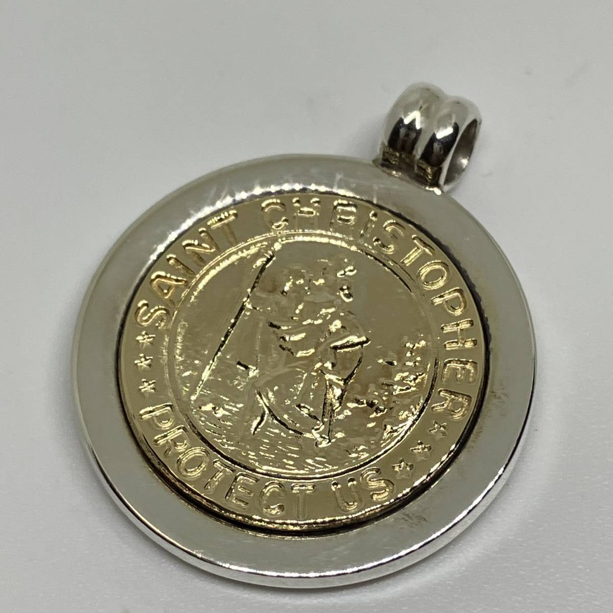 ティファニーセントクリストファー ティファニー コインネックレス 18k