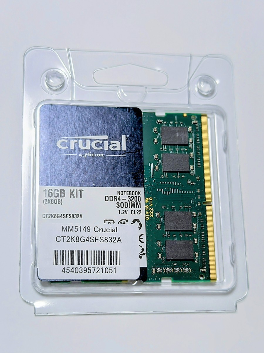 新品未開封】ノートPC用メモリ 16GB / 8GB×2 DDR4 3200MHz PC4-25600