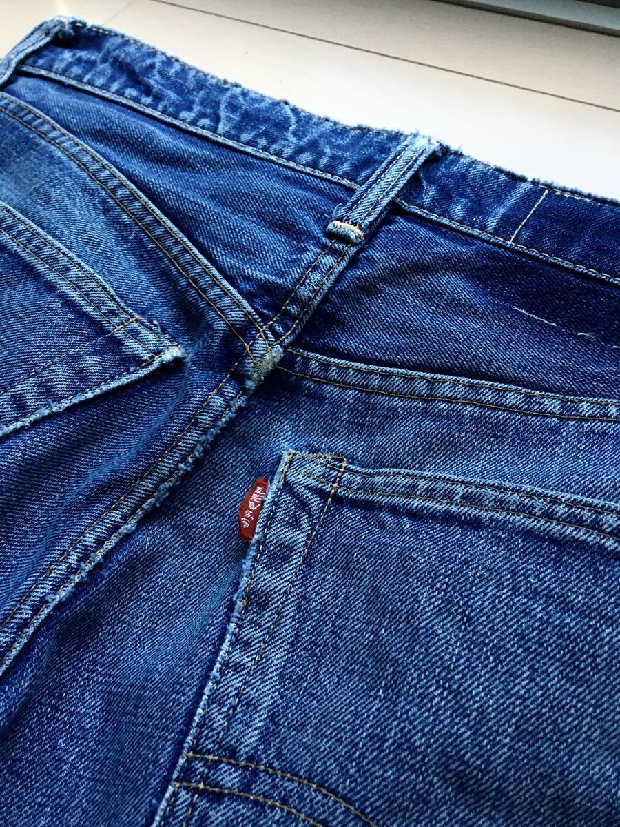 極上】濃紺 BIGE 32×29 505 60年代 LEVIS オリジナル ボタン裏5