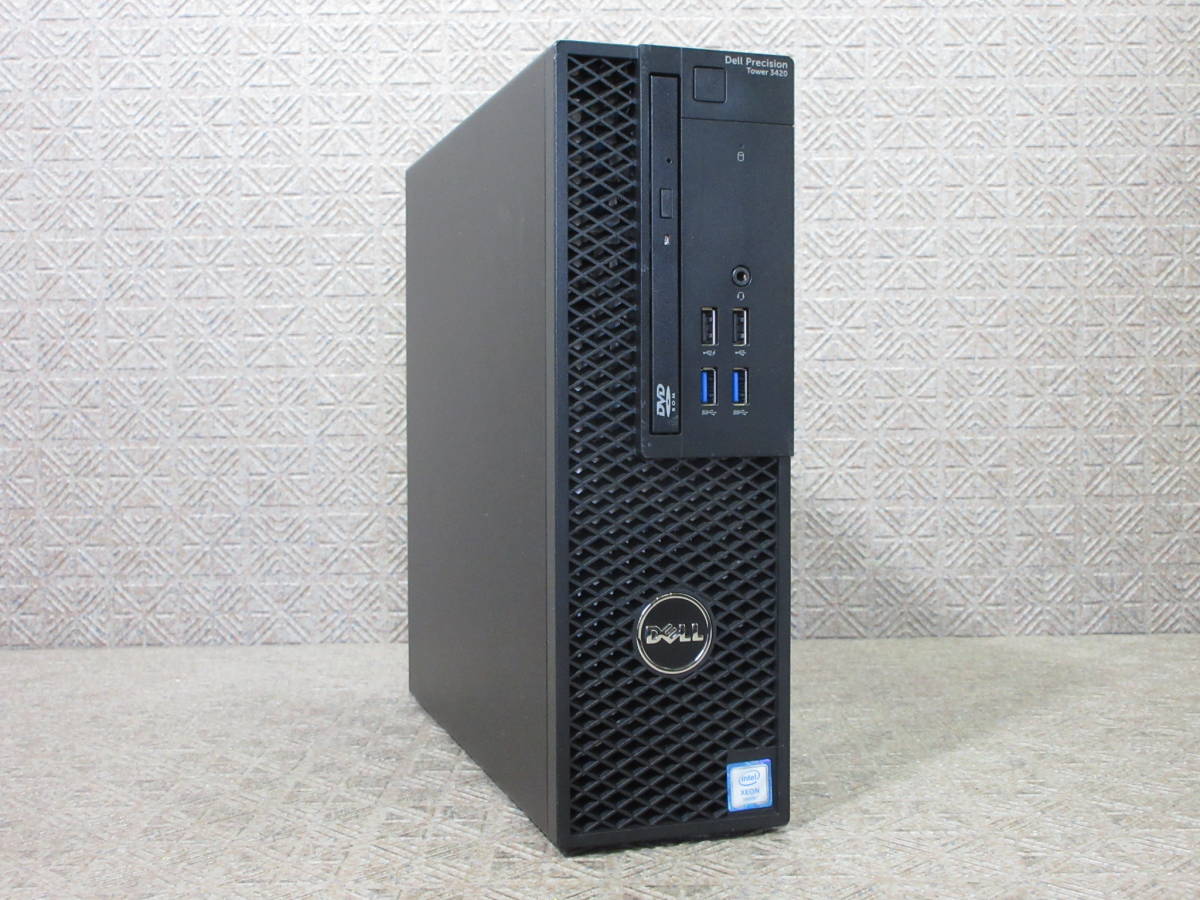 【※ストレージ無し】DELL Precision 3420 Workstation / Xeon E3-1225V5 3.30GHz / 8GB / Quadro k420 / DVD-ROM / No.S431