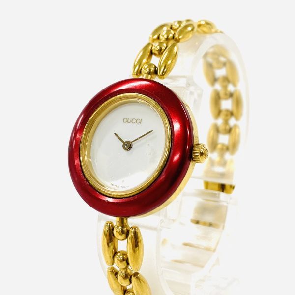 R604-Z9-194 ◎ GUCCI グッチ チェンジベゼル ウォッチ クオーツ 2針