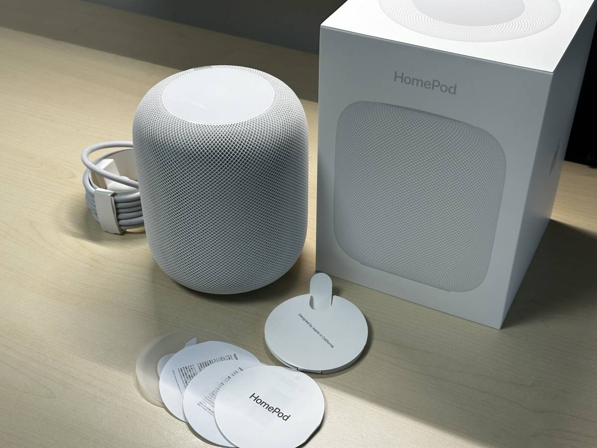 Apple ☆超美品☆HomePod ホワイト☆元箱 付属品あり☆Apple Apple ☆超美品☆HomePod ホワイト☆元箱 付属品あり☆Apple