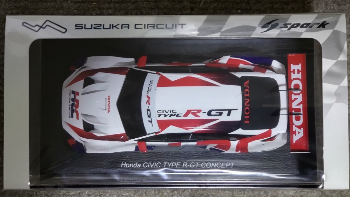 【完売】鈴鹿サーキット別注スパーク 1/43 HRC ホンダ シビック・タイプR GTコンセプト【Honda CIVIC TYPE R−GT CONCEPT】 1&frasl;43 スパーク HRC