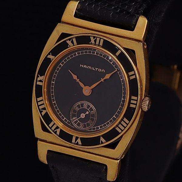 ハミルトン パイピングロック HAMILTON 6194A アナログ 30mm ゴールド 