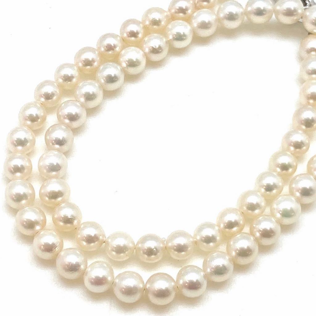 アコヤ本真珠ネックレス］N 重量約18.0g 約5.5-6mm珠 パール pearl