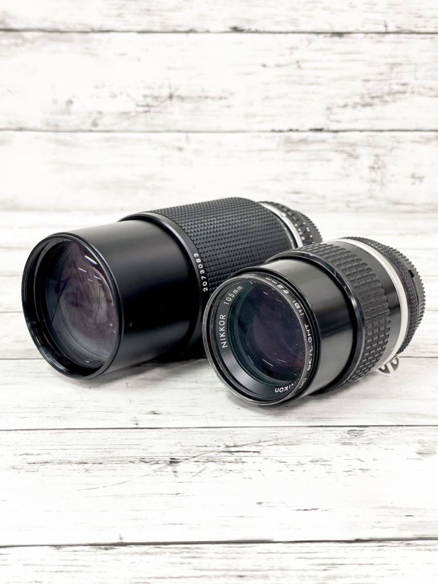 Nikon ニコン NIKKOR 105mm 1:2.5 /LENS SERIES E Zoom 70~210mm 1:4 カメラレンズ 2点セット　　Y11