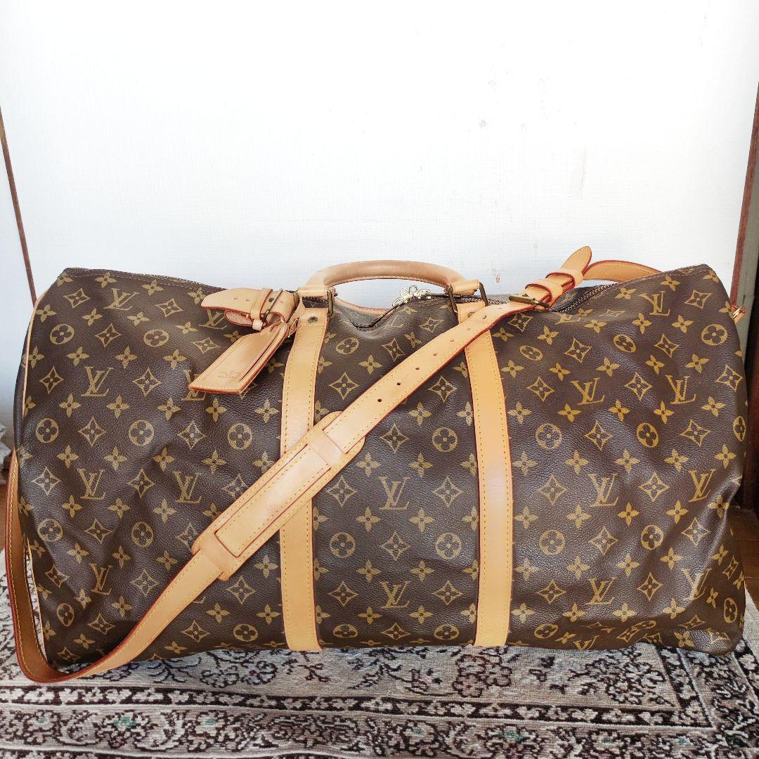 1円 自宅保管品■Louis Vuitton 1304 ルイヴィトン ストラップ付き キーポル バンドリエール60 M41412 モノグラム ボストン バッグ
