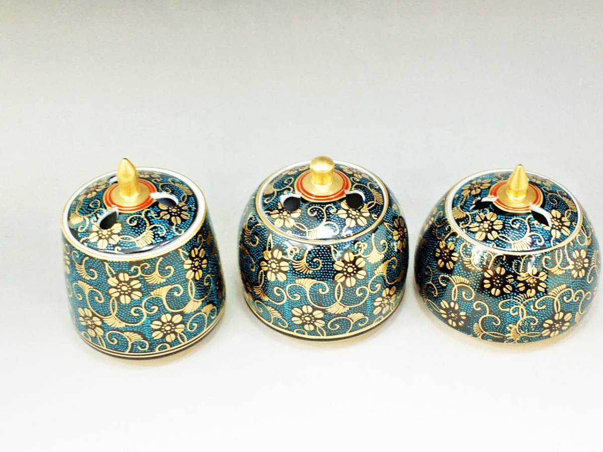 九谷焼　香合　花の図　春夏秋冬　茶道具　在銘 九谷焼 香合 花の図 春夏秋冬 茶道具 在銘 【公式通販】