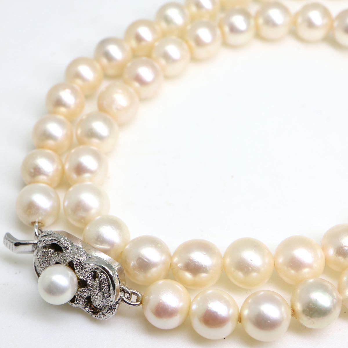 ○アコヤ本真珠ネックレス○n 32.9g 44cm 7.0-7.5mm珠 パール pearl 
