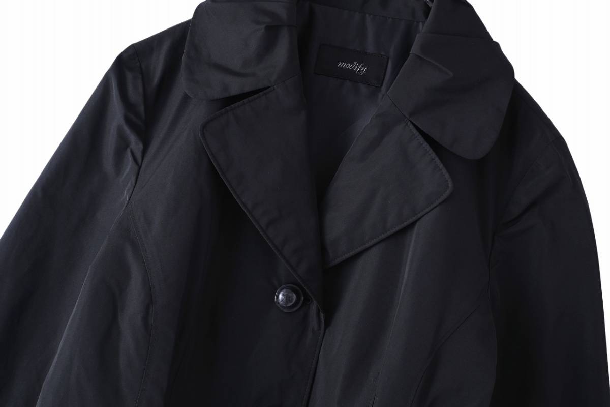 美品☆Modifyモディファイ3.5万☆40size/9号☆ジャケット光沢黒J002 形 