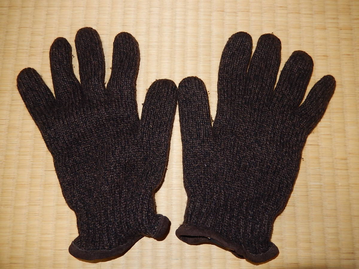 ★使用1回 TOMORROWLAND トゥモローランド グローブ 手袋 ウール×カシミヤ ブラウン メンズ サイズM イタリア製/ ジョンストンズ好きも