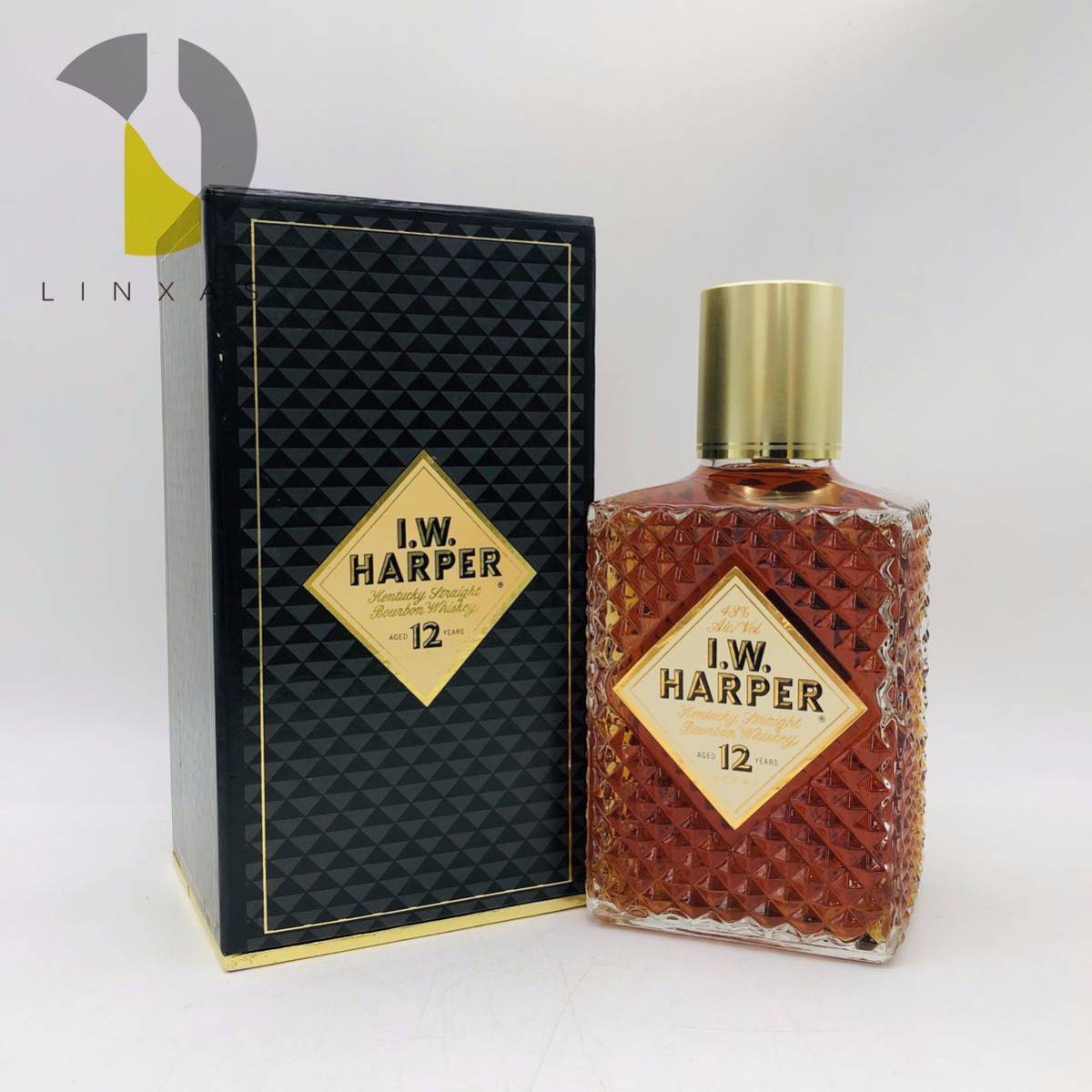 【終売品・未開栓・箱付き】I.W.ハーパー 12年 750ml 未開栓】I.W.ハーパー 12年 750ml 43% バーボン ウイスキー 750ml 43