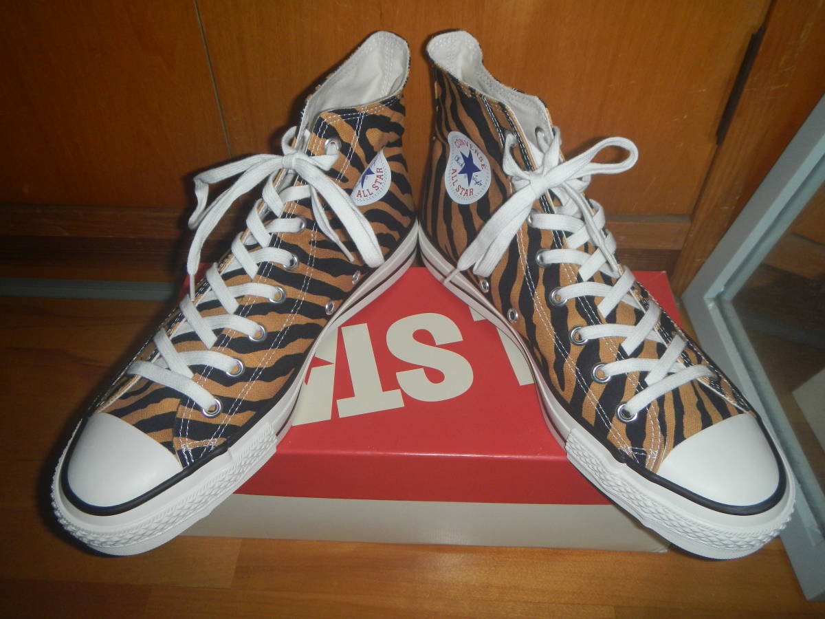 日本製　MADE IN JAPAN 新品未使用 CONVERSE コンバース ALL STAR J TG # HI TIGER サイズ9.5（28.0cm）タイガー　虎柄 アニマル柄 