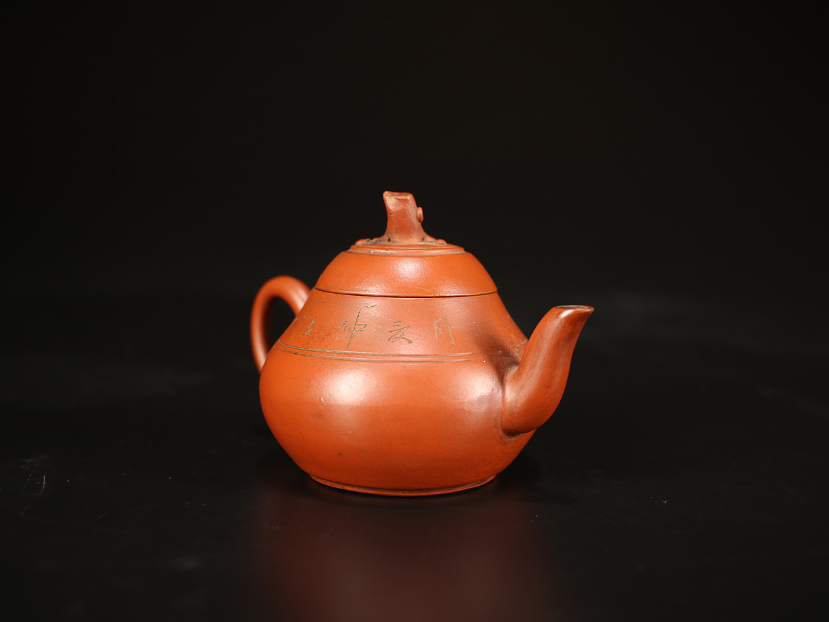 中国 紫砂 朱泥 急須 茶壷 中国宜興 - 荊渓恵孟臣 紫泥 唐