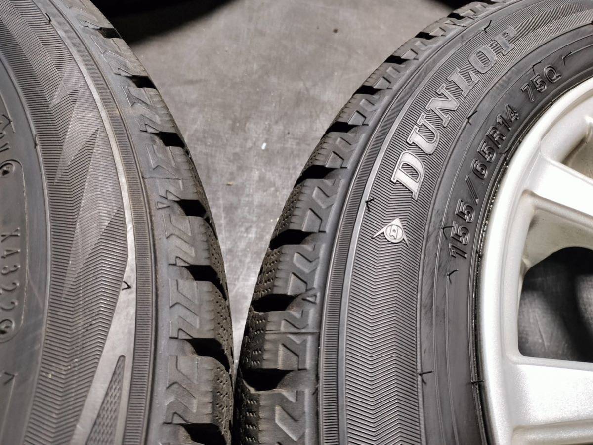 155/65R14 スタッドレス 2022年 ダンロップ WM02 アルミホイール 14インチ 4.5J +45 100-4H 551812 スタッドレス ダンロップの通販 155&frasl;65r14 タイヤの通販 | 冬