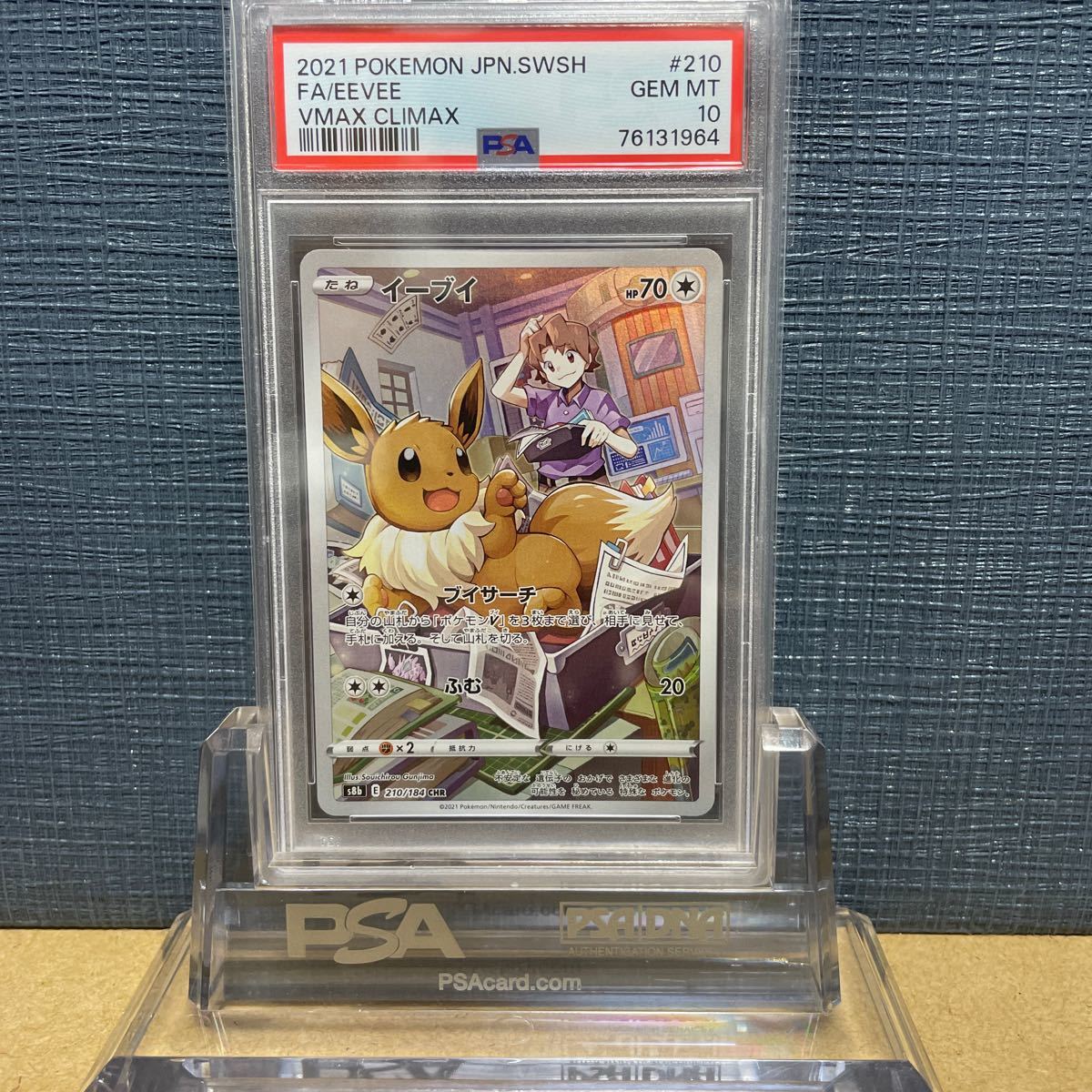 210⁄184 CHR イーブイ PSA10 VMAXクライマックス Eevee Climax 