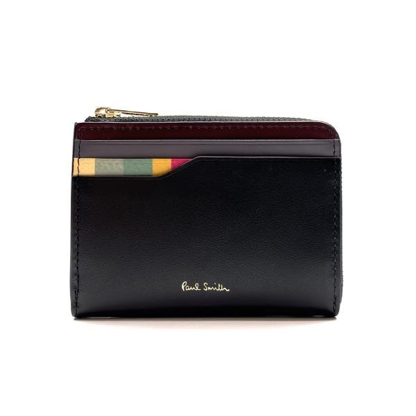 Paul Smith ポールスミス レザー L字 財布 コインケース 小銭入れ カードケース 黒 ブラック レザー コンパクト メンズ 管理RY23004983