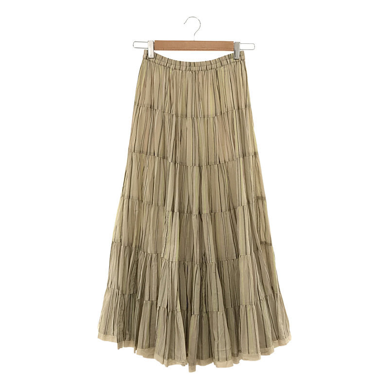 MARIHA / マリハ | ストライプ フレアスカート | 36 | ベージュ | レディース