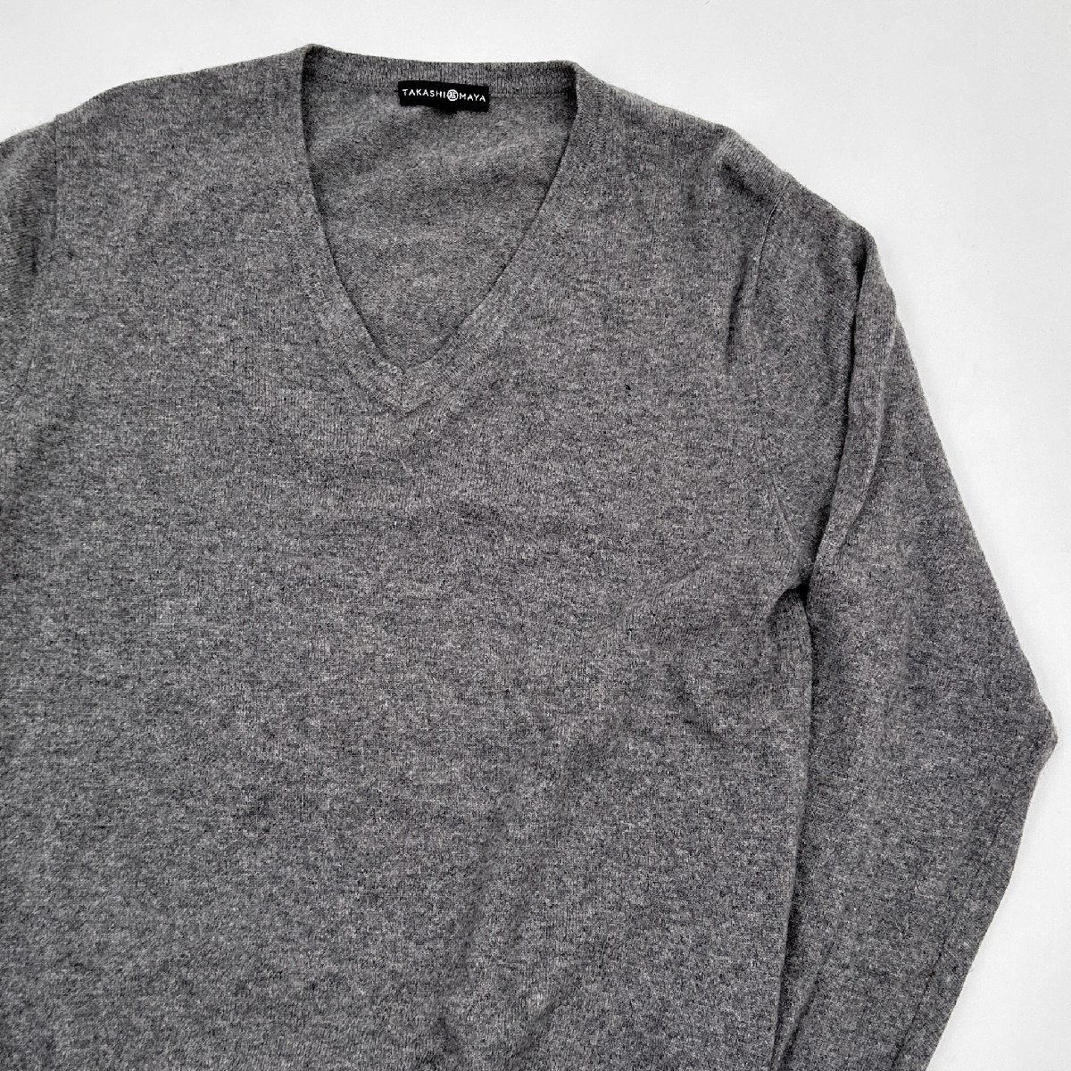 カシミヤ100%◇高島屋 TAKASHIMAYA Vネック カシミアウール ニット