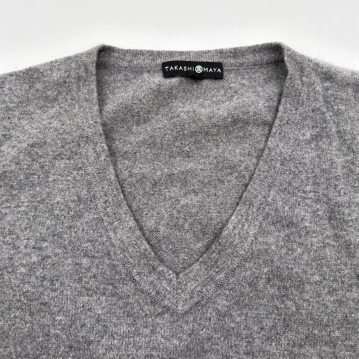カシミヤ100%◇高島屋 TAKASHIMAYA Vネック カシミアウール ニット