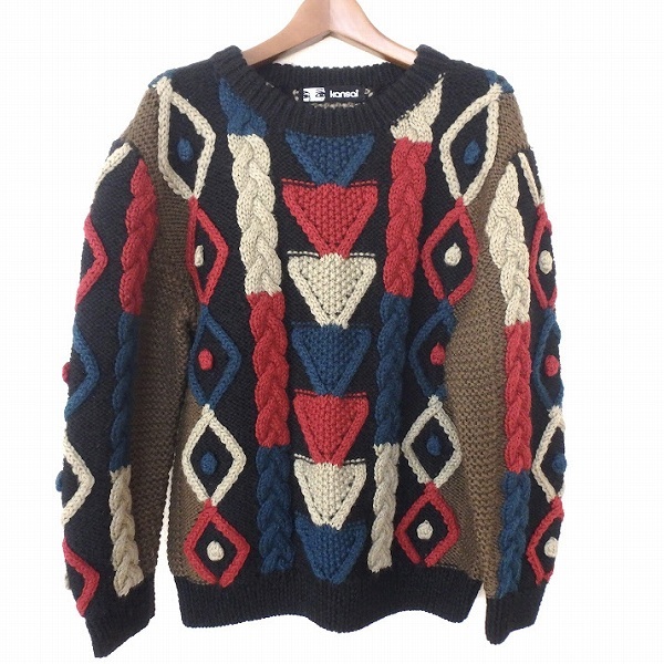 wnc カンサイヤマモト KANSAIYAMAMOTO ニット・セーター M 黒 マルチ