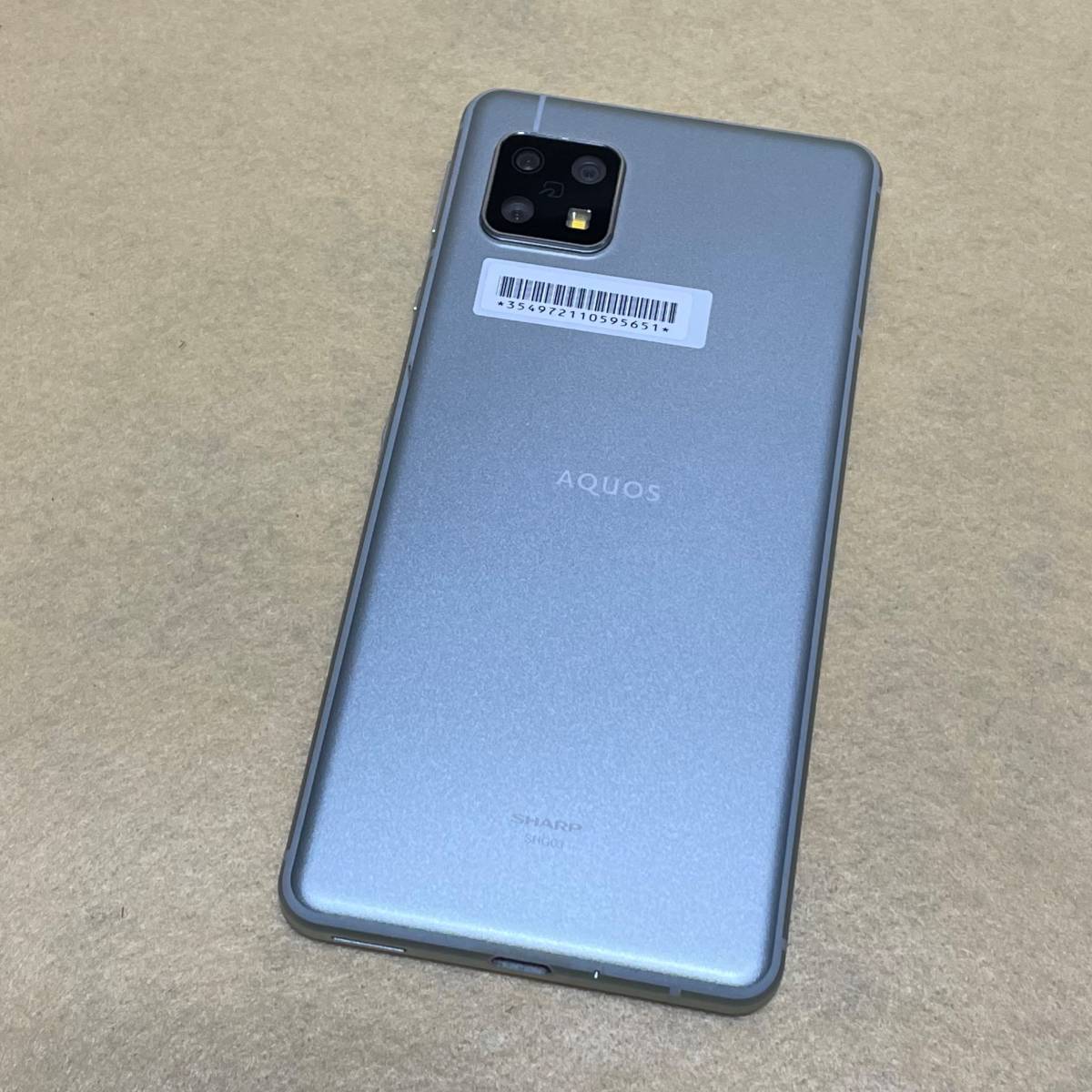 【SIMフリー/中古】AQUOS sense 5G［SHG03］シルバー★判定〇/残債なし/SIMロック解除済み★　11237-1