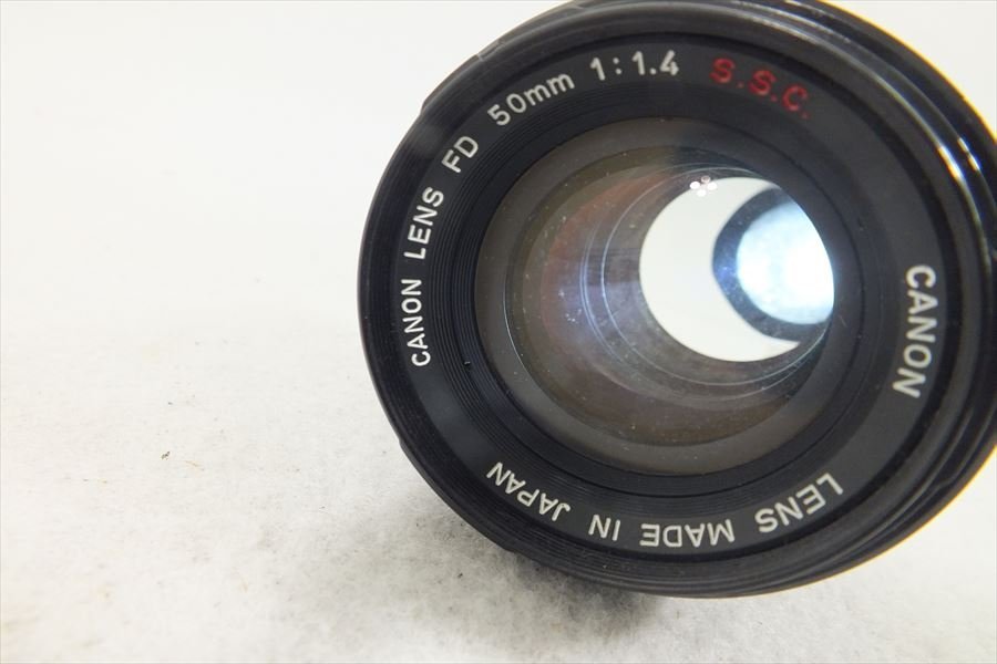 □ Canon キャノン AE-1 フィルム一眼レフ 50mm 1.4 S.S.C 中古 現状品
