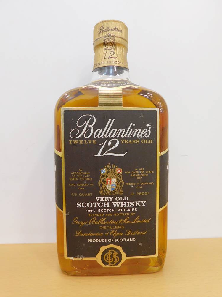 （未開栓）Ballantine's バランタイン　12年　ベリーオールド スコッチウイスキー　4/5QUART（750ml）／43％