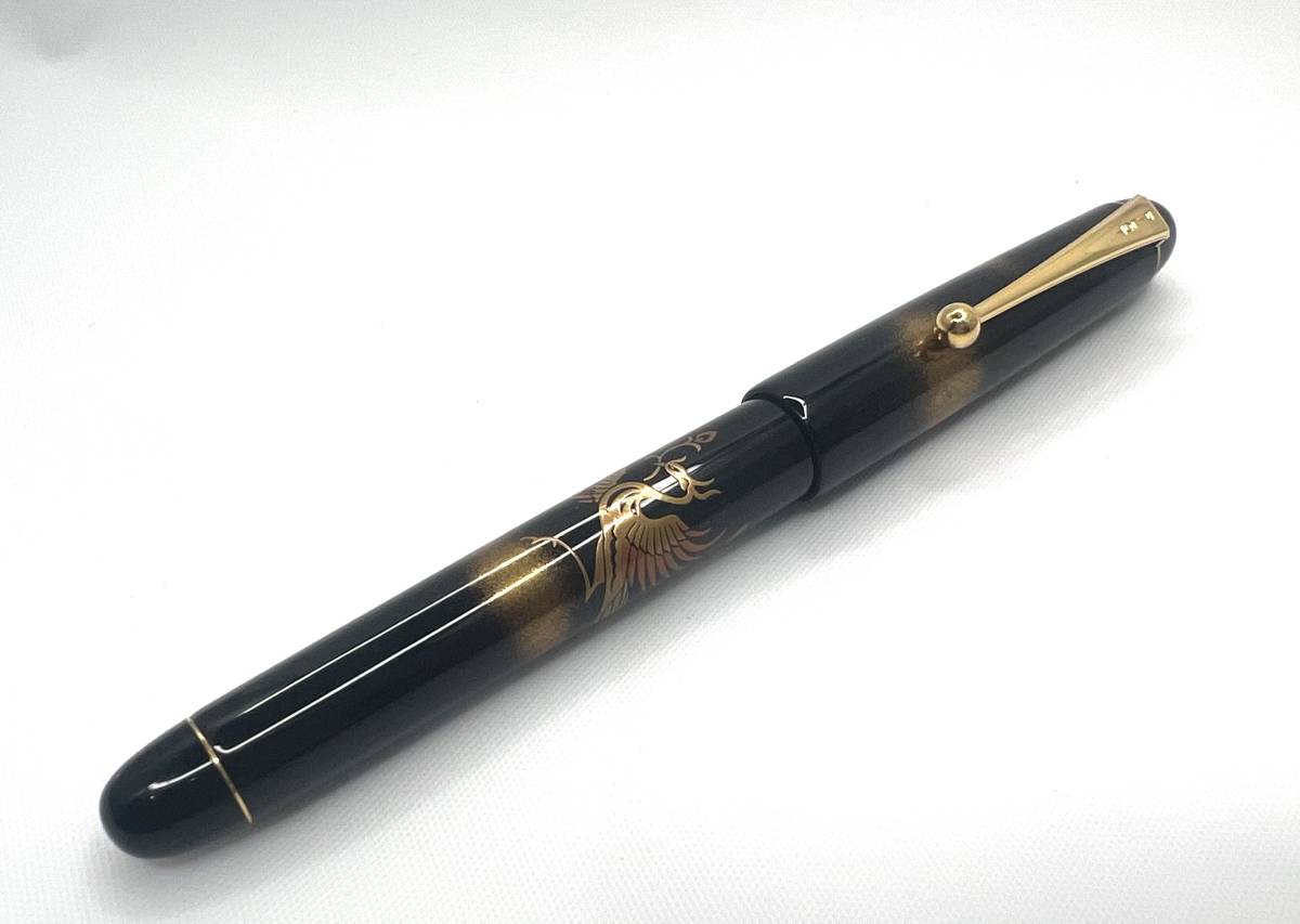 1円スタート 國光會 国光会 國光會 蒔絵 鳳凰 双鶴 純正黒漆 金彩 蒔絵