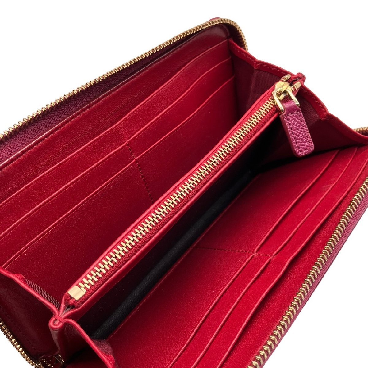 BVLGARI ブルガリ クラシコ グレインレザー ラウンドファスナー 長財布 