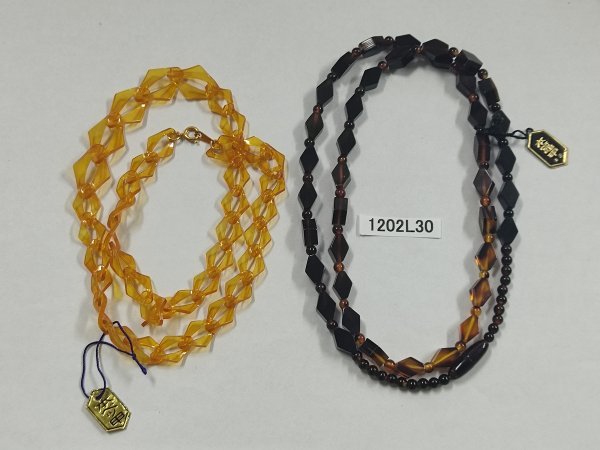 べっこう 本鼈甲 ネックレス 大振り 約20.5g 白甲丸玉ネックレス 1202L30