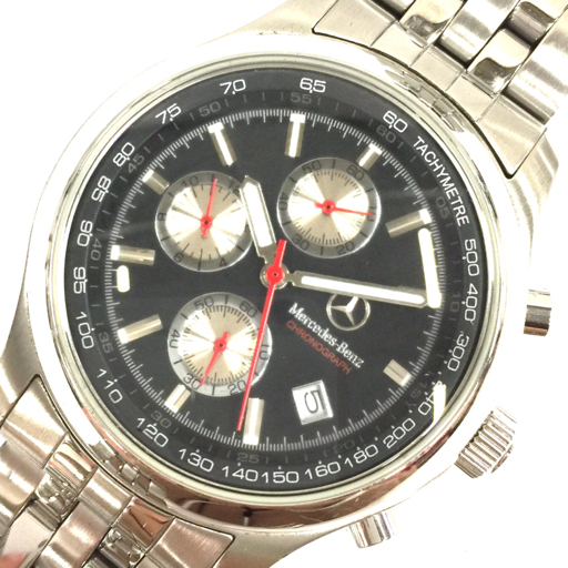 メルセデスベンツ クロノグラフ デイト クォーツ 腕時計 メンズ ブラック文字盤 付属品あり Mercedes-Benz