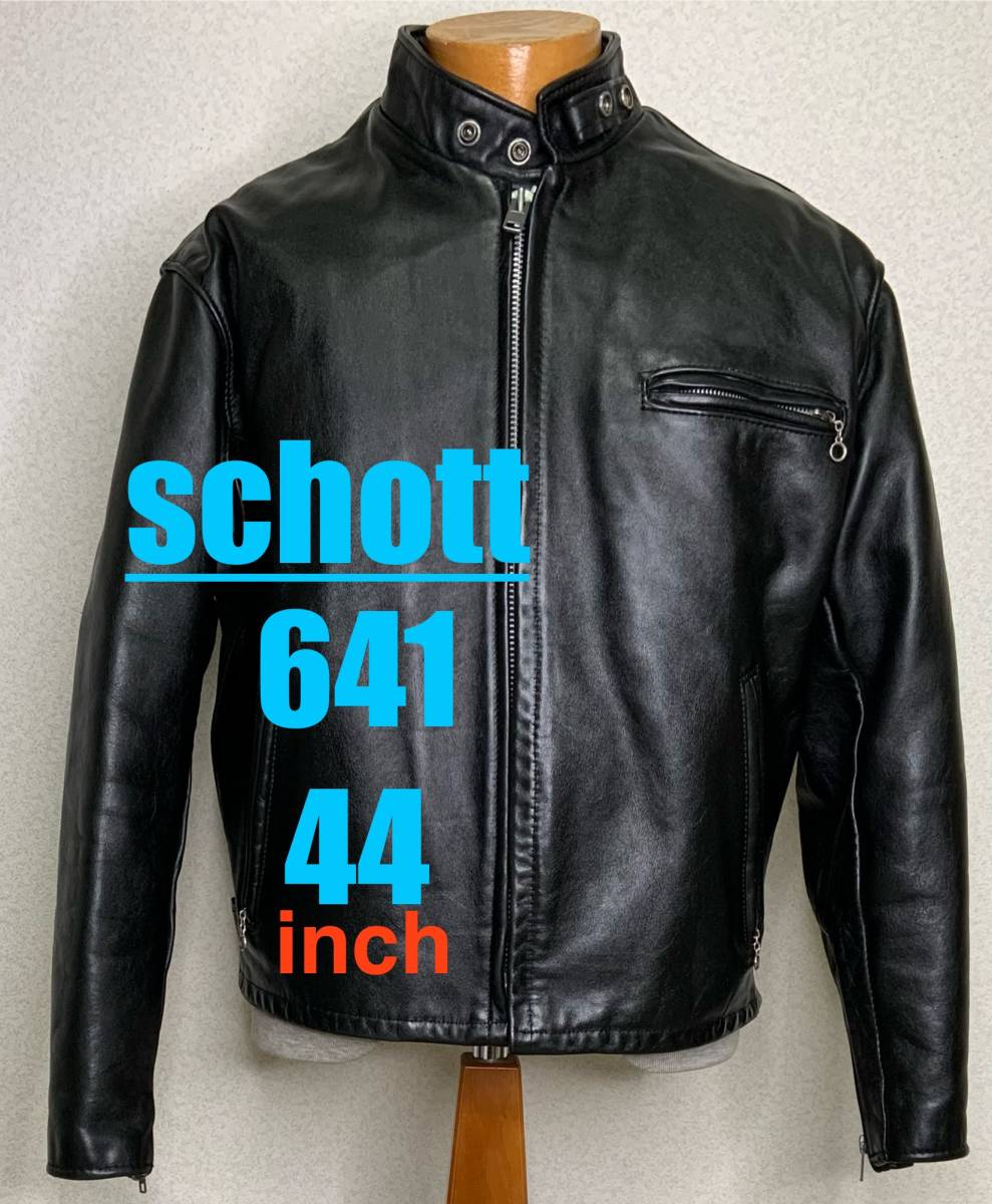 s*a様 ④schott【40】643米国製◇牛革ジャン ハーレーgpz ⑨schott【40】ライナー付643 米国製 シングルライダース ◇ショット