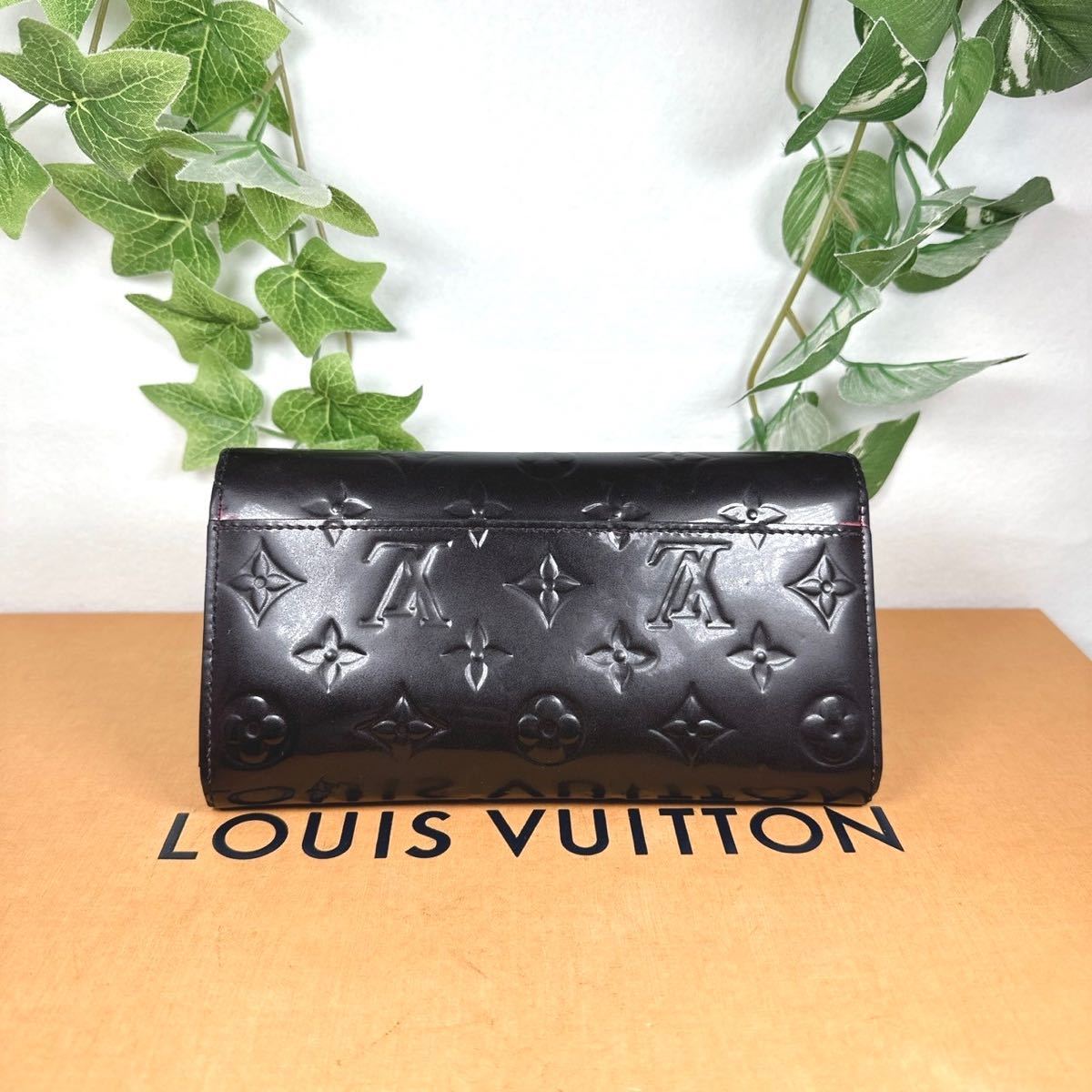 1円 LOUIS VUITTON ルイヴィトン ヴェルニ サラ 長財布 シリアル