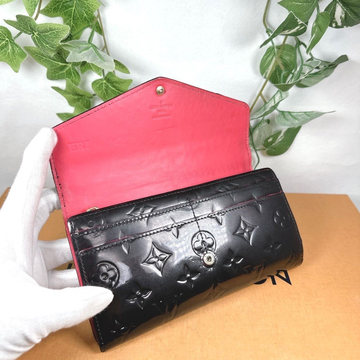 1円 LOUIS VUITTON ルイヴィトン ヴェルニ サラ 長財布 シリアル