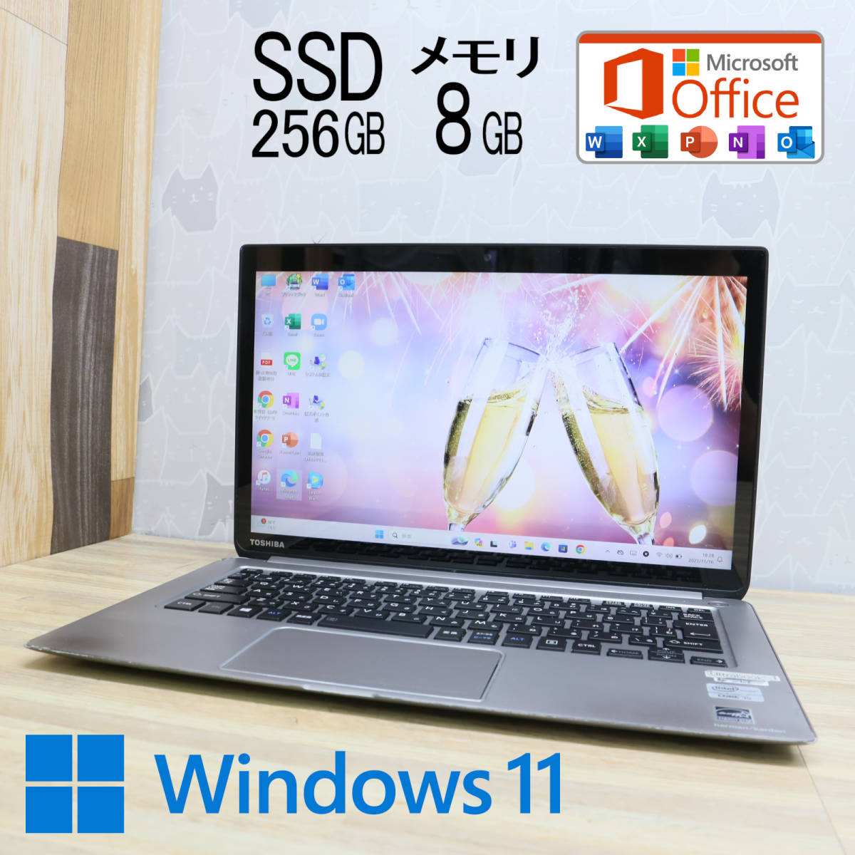 取引完了】☆新品SSD240GB換装☆【Windows10pro】dynabook 13インチ