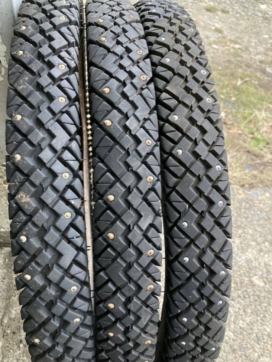 BONSUN スパイクタイヤ 2.50-17 3本 ジャンク プレスカブ カブプロ ホンダ
