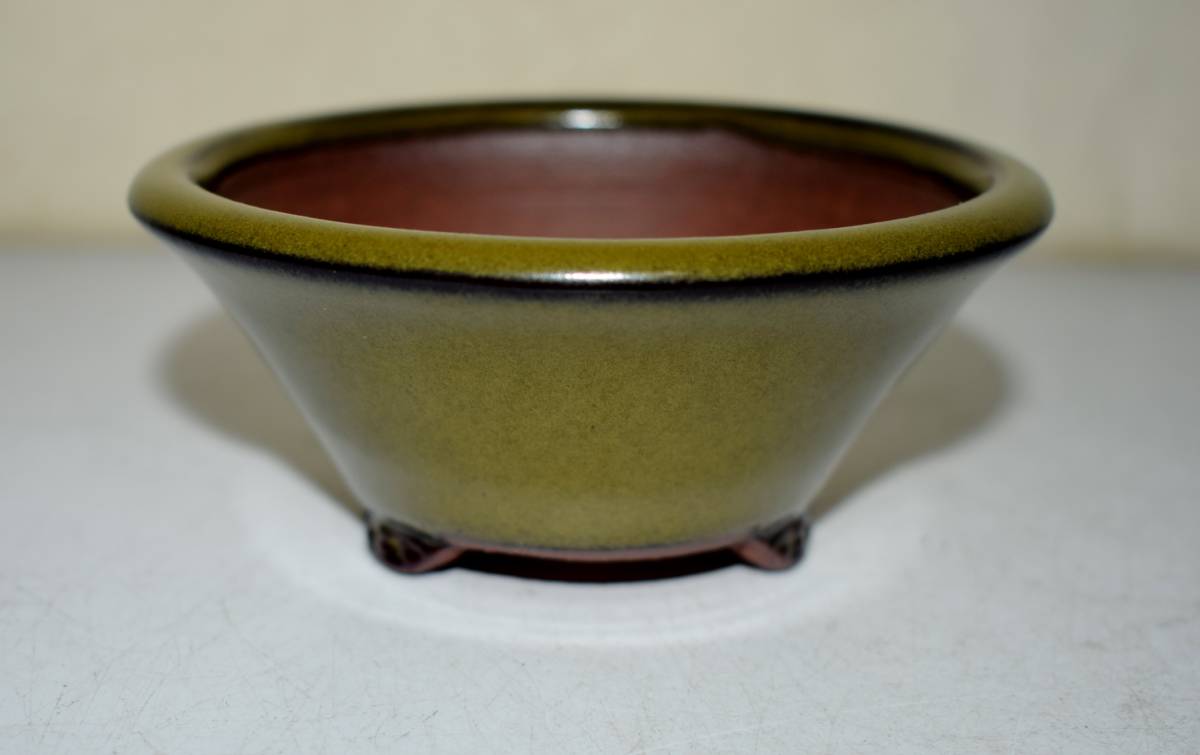 521.香山 窯変荞麦釉丸鉢 盆栽鉢 植木鉢 6.8*4cm 521.香山 窯変荞麦釉丸鉢 盆栽鉢 植木鉢 6.8*4cm 521.香山